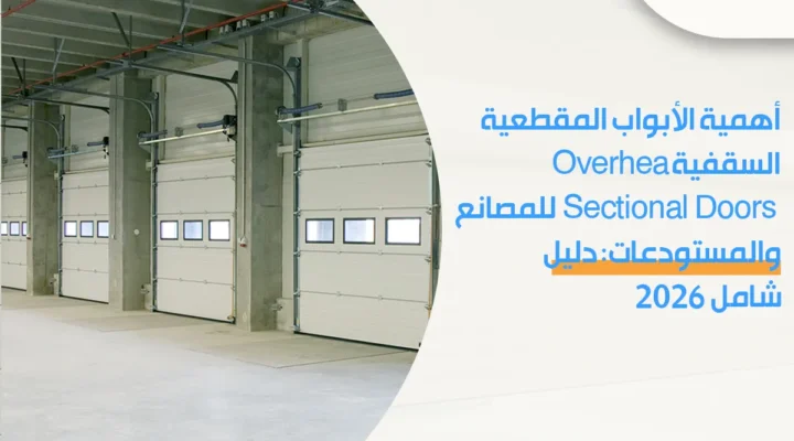 أهمية الأبواب المقطعية السقفية (Overhead Sectional Doors) للمصانع والمستودعات: دليل شامل ٢٠٢٦